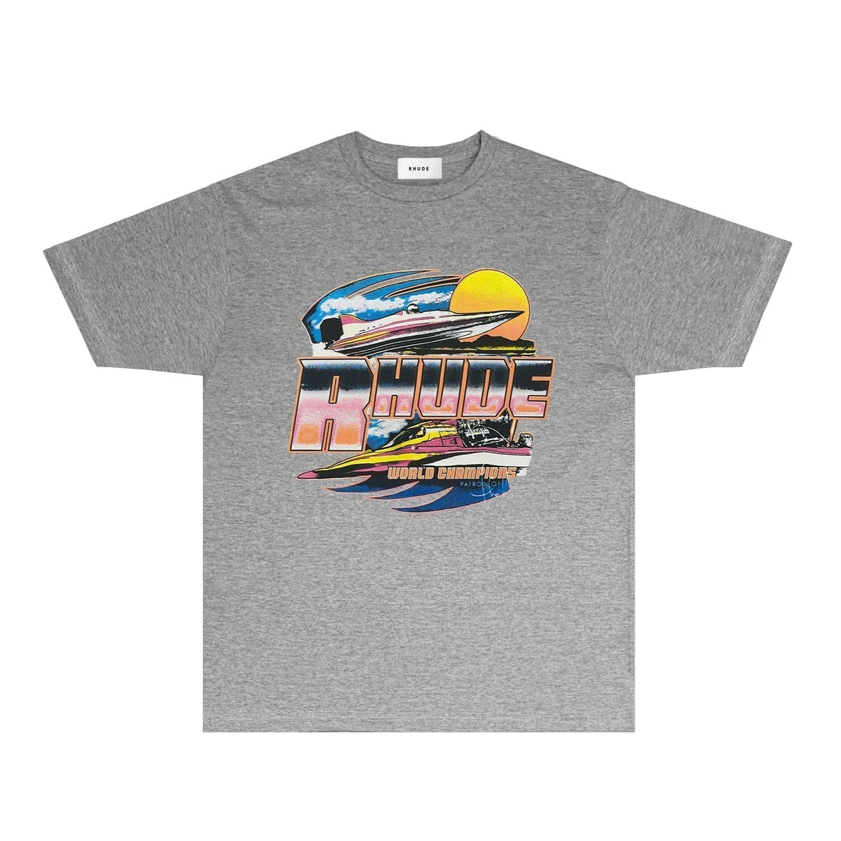 Rhude T-shirts Printed Trendy Pure Cotton