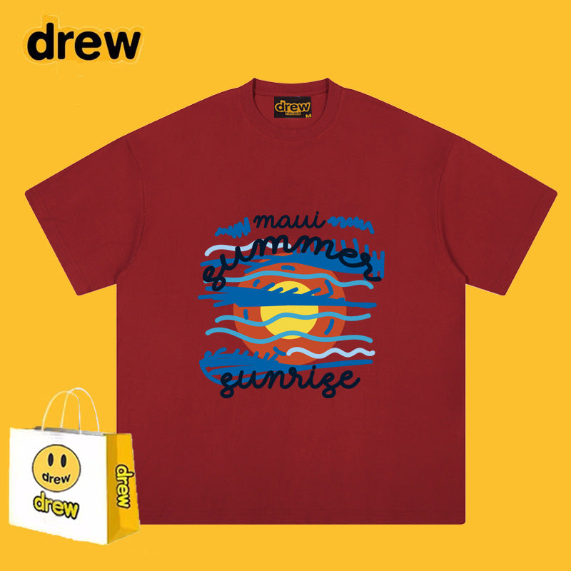 Drew T-shirts Face Graffiti Printing