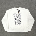 Drew House Sweatshirts Unisex Cartoon Bear Pattern Crew Neck Sweatshirts