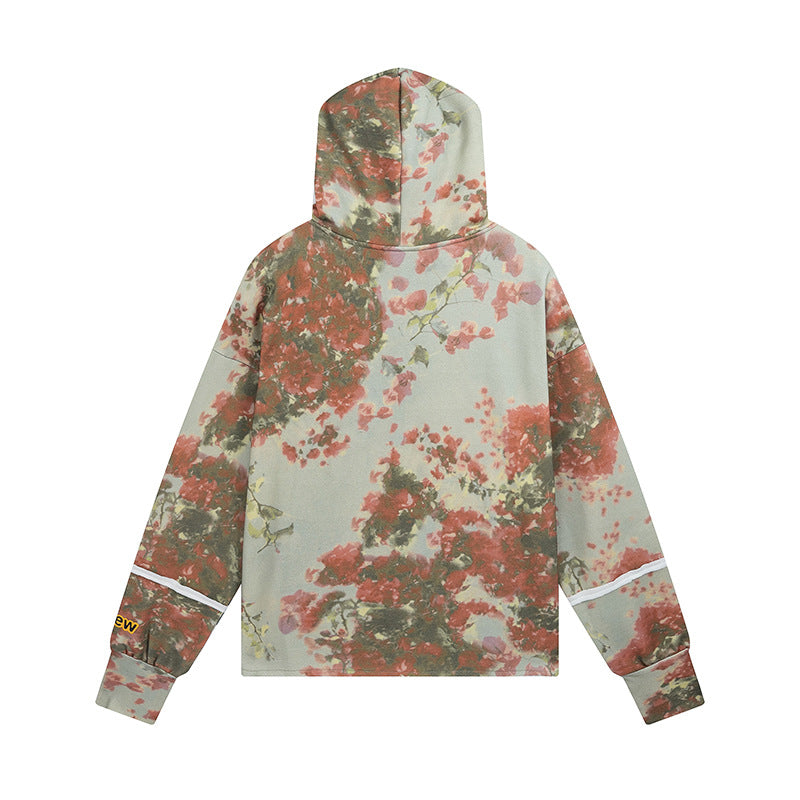 Drew House Hoodie Unisex Loose Casual Flower Pattern Hoodie