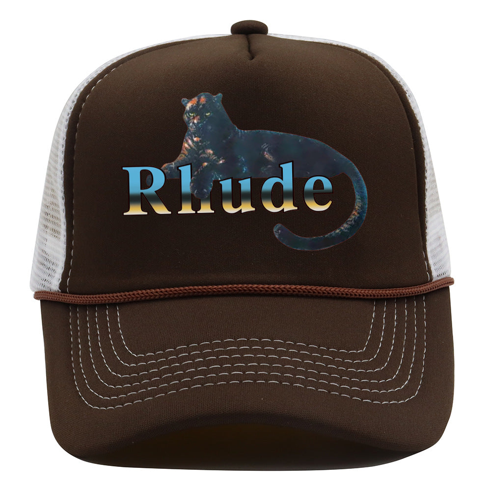 Rhude Hat Mesh Cap Animal Print Mesh Baseball Cap