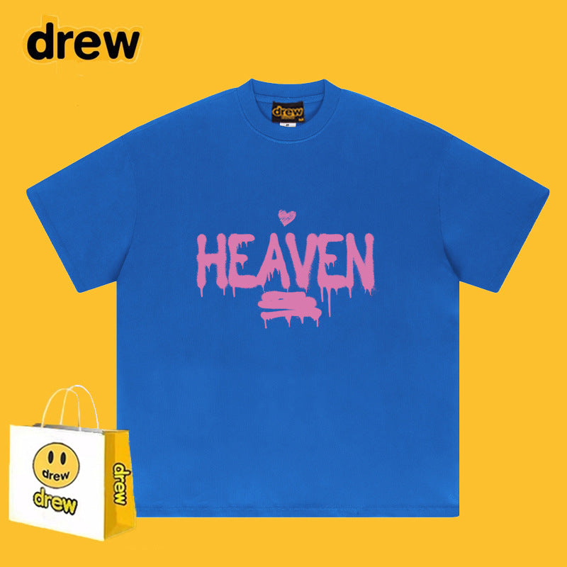 Drew T-shirts Smiley Face Letter Printing