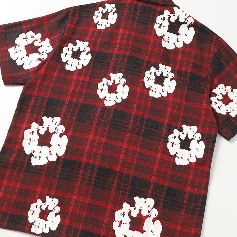 Denim Tears Shirt Kapok Plaid Short Sleeve Shirt