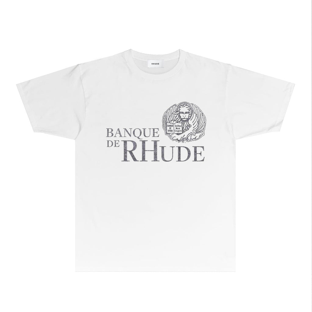 Rhude T-shirts Printed Trendy Pure Cotton